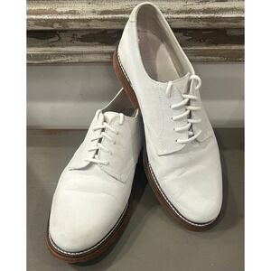 Alan Payne Mens Off White Plain‎ Toe Derbys Size US 9M